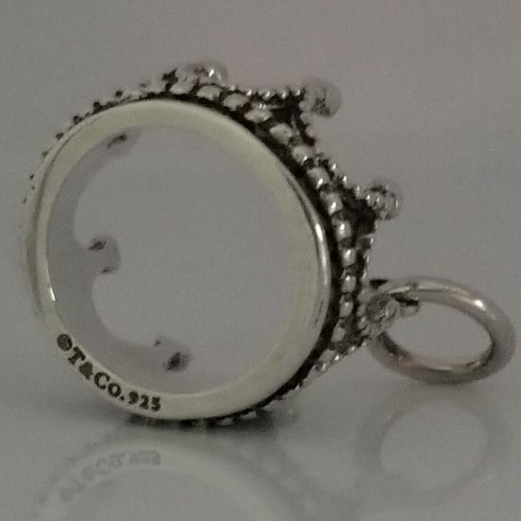 LIKE NEW, RARE!! Authentic Tiffany & Co Silver Princess Crown 16 Inch Necklace - Picture 4 of 6